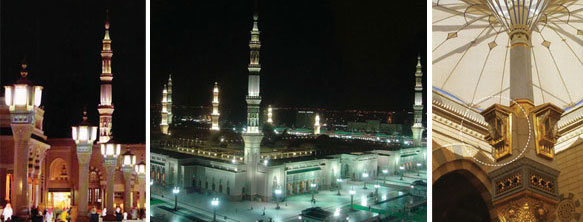 Fotos de Piazza Prophet's Mosque iluminada con LEDs